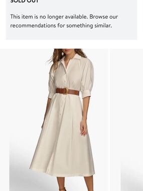 Donna Karan Cotton Sateen Midi Dress